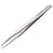 High Precision Tweezers, Style 2A, Anti-Acid/Anti-Mag, SS, Round, Flat, 4.7"